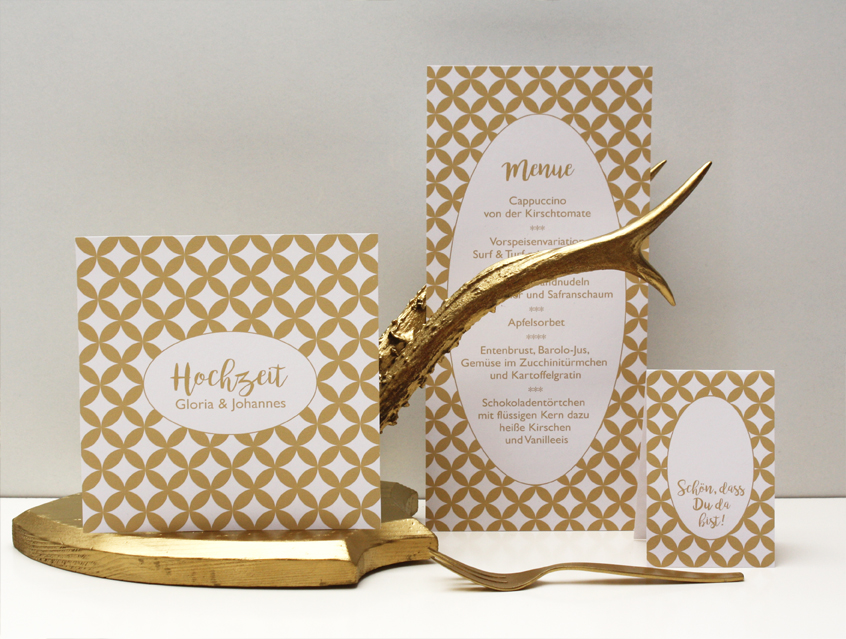 no. 7144 - Hochzeitspapeterie Einladung Hochzeit Hochzeitseinladung Hochzeitskarte Karte Papeterie gold goldfarben exklusiv elegant vornehm
