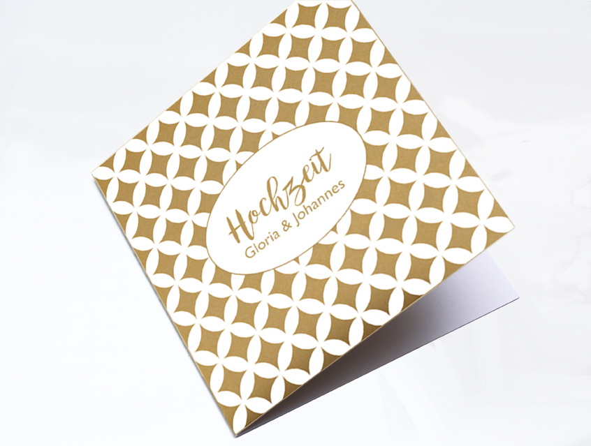 no. 7144 - Einladung Hochzeit Hochzeitseinladung Hochzeitskarte Exceptionelle Karte Papeterie Hochzeitspapeterie gold goldfarben exklusiv elegant vornehm